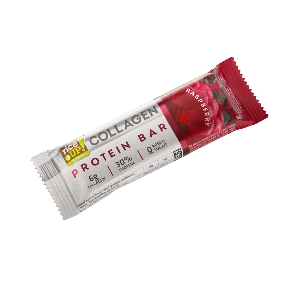 RiceUP! Collagen Protein Bar, Raspberry, 50g - RiceUP!